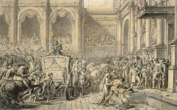  Louis Galerie - Die Ankunft im Hotel de Ville Neoklassizismus Jacques Louis David